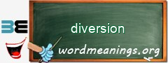 WordMeaning blackboard for diversion